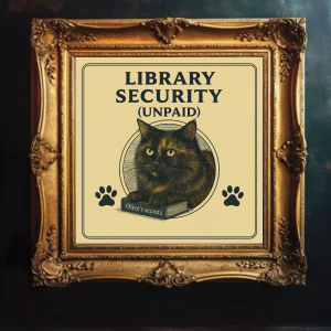 Custom Dark Academia Pet Portrait on Canvas | Vintage Gothic Cat & Dog Artwork for Book Lovers