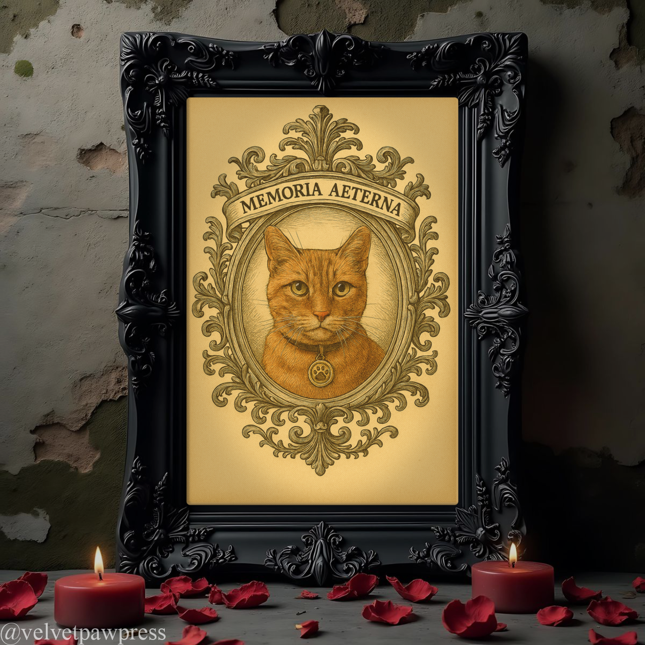 Memoria Aeterna – Custom Victorian Pet Memorial Portrait | Gothic Tribute Artwork