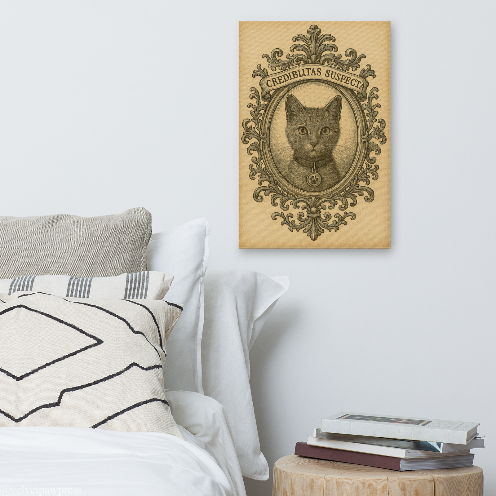 The Unreliable Narrator – Victorian Cameo Pet Portrait | Custom Gothic Cat Art - Image 5