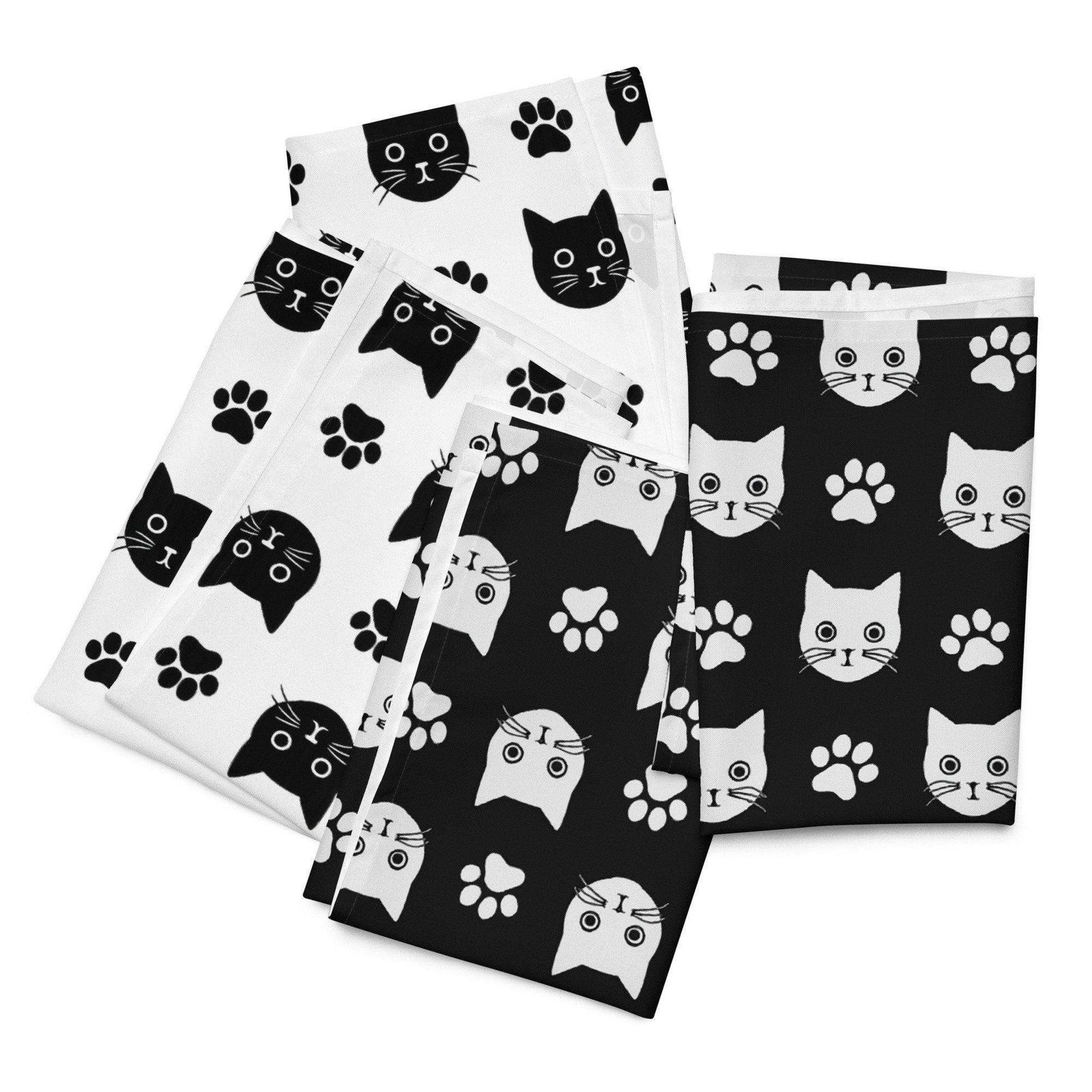 Gothic Paw Print Cocktail Napkins | Set of 4 | Velvet Paw Press - Image 7