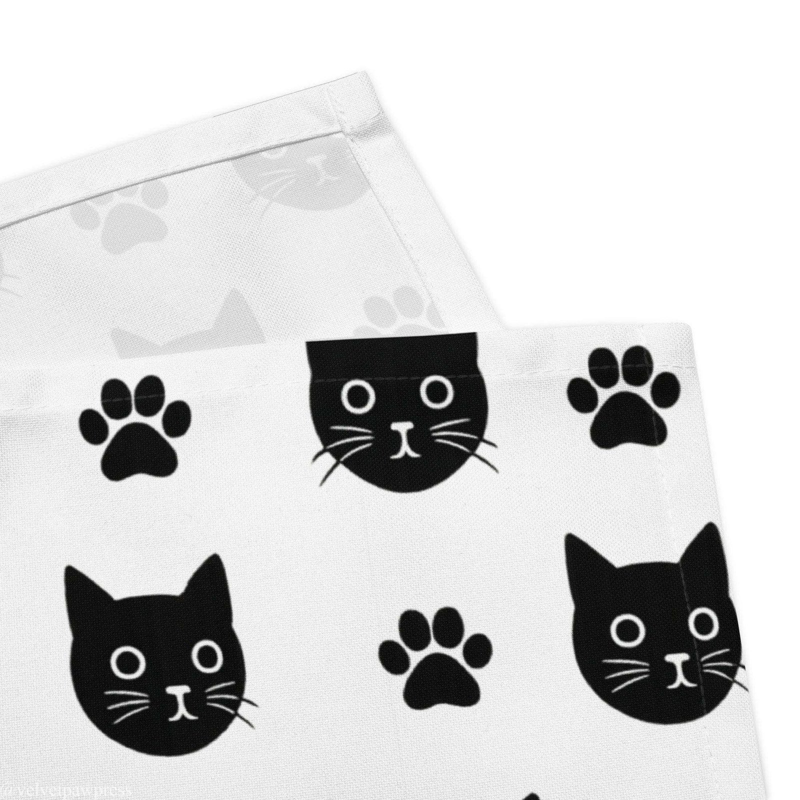 Gothic Paw Print Cocktail Napkins | Set of 4 | Velvet Paw Press - Image 6