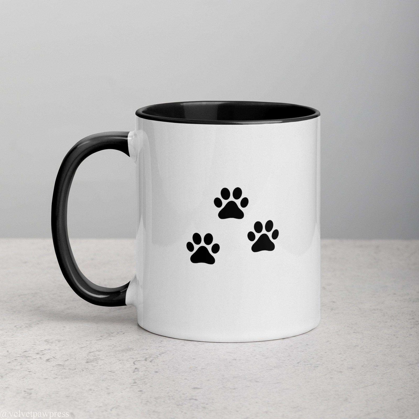 Cat Silhouette Coffee Mug | Gothic Paw Print Design - Image 8