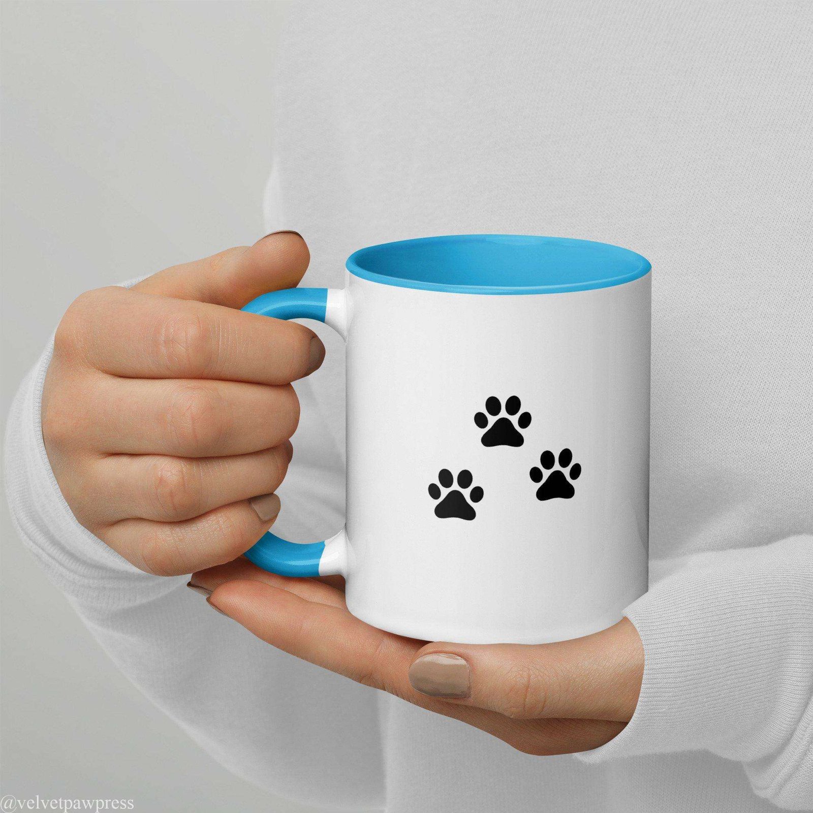 Cat Silhouette Coffee Mug | Gothic Paw Print Design - Image 5