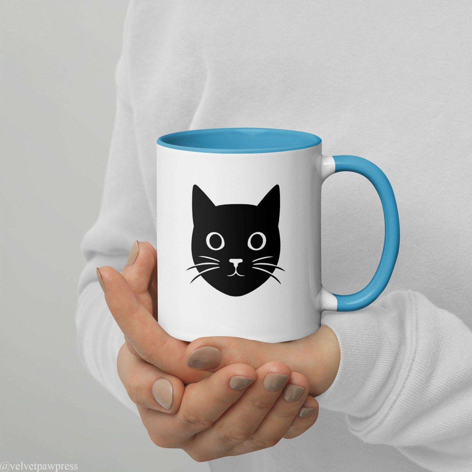 Cat Silhouette Coffee Mug | Gothic Paw Print Design - Image 4
