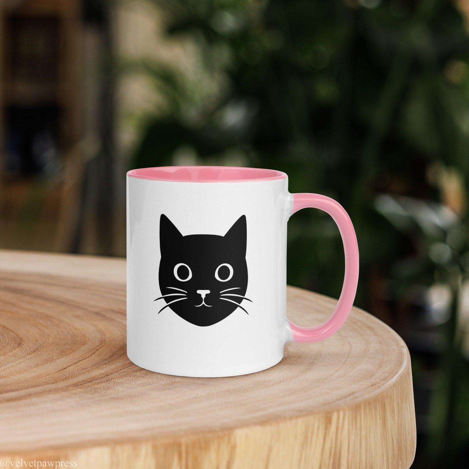 Cat Silhouette Coffee Mug | Gothic Paw Print Design - Image 3