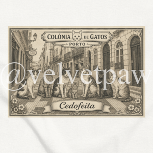 Colónia de Gatos em Cedofeita | Porto's Artistic District Cat Tee | Velvet Paw Press