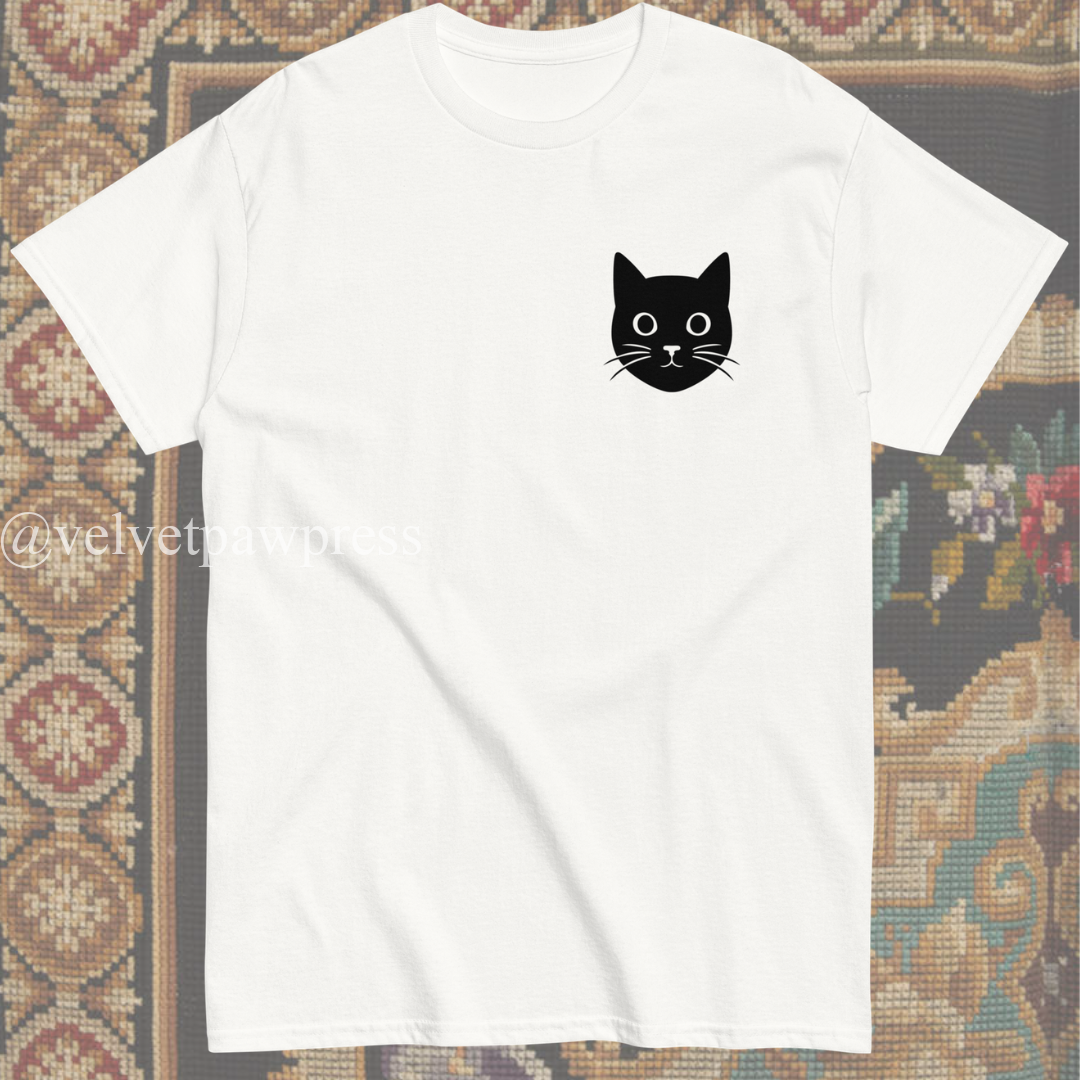 Velvet Paw Press Signature Tee | Cat Icon & Spine Paw Prints | Velvet Paw Press - Image 6