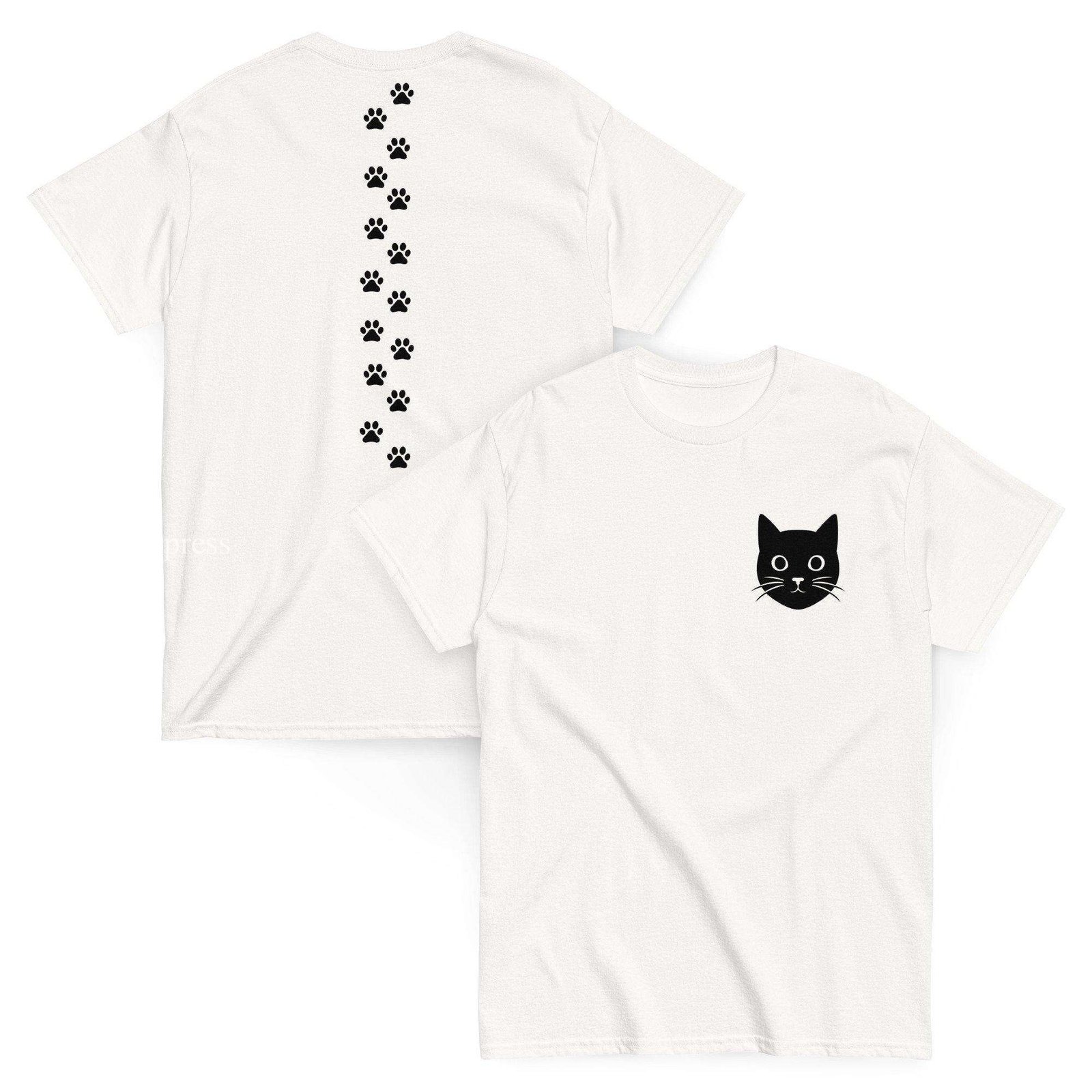 Velvet Paw Press Signature Tee | Cat Icon & Spine Paw Prints | Velvet Paw Press - Image 2
